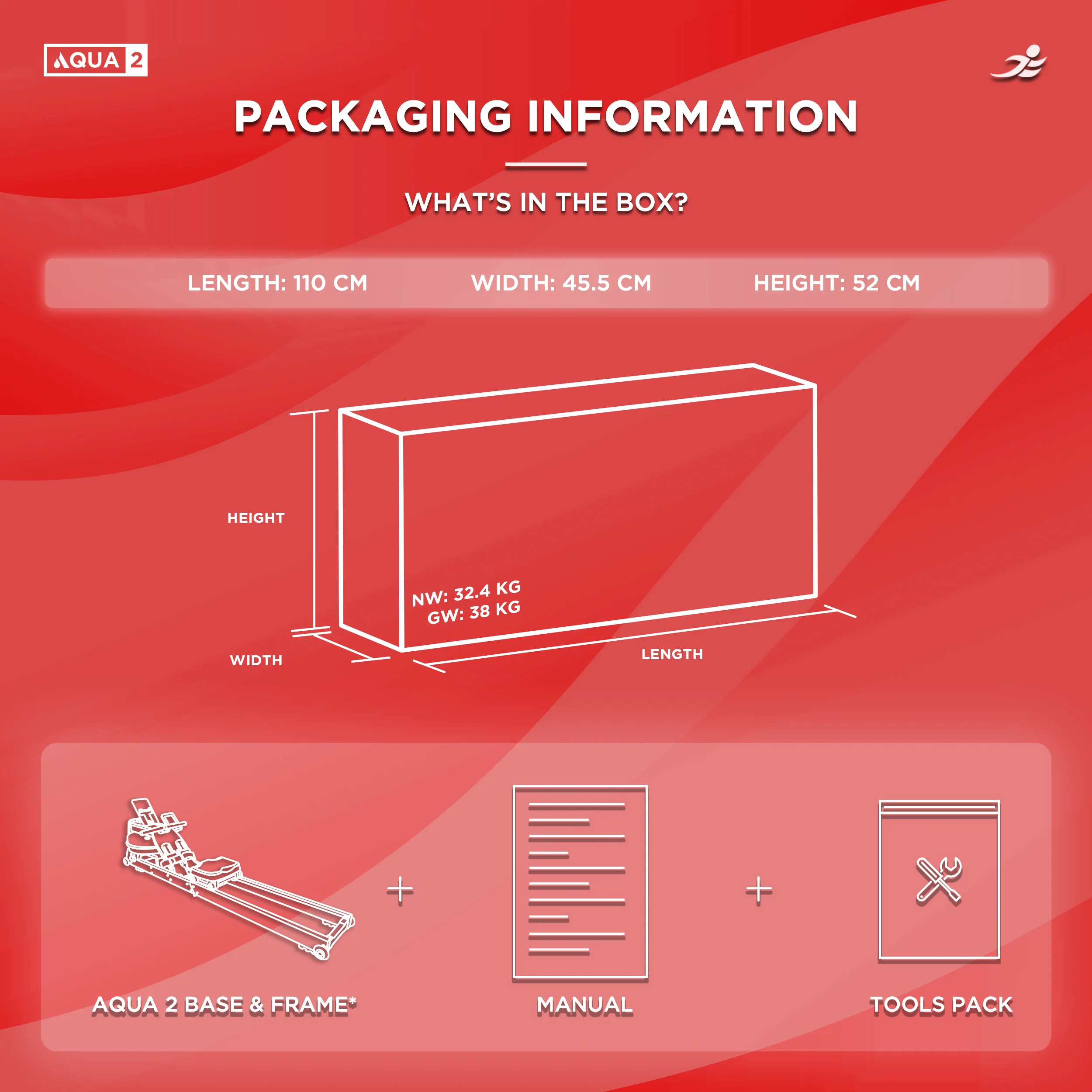 Aqua 2 Foldable Water Resistance Wooden Rowing Machine - Image 11