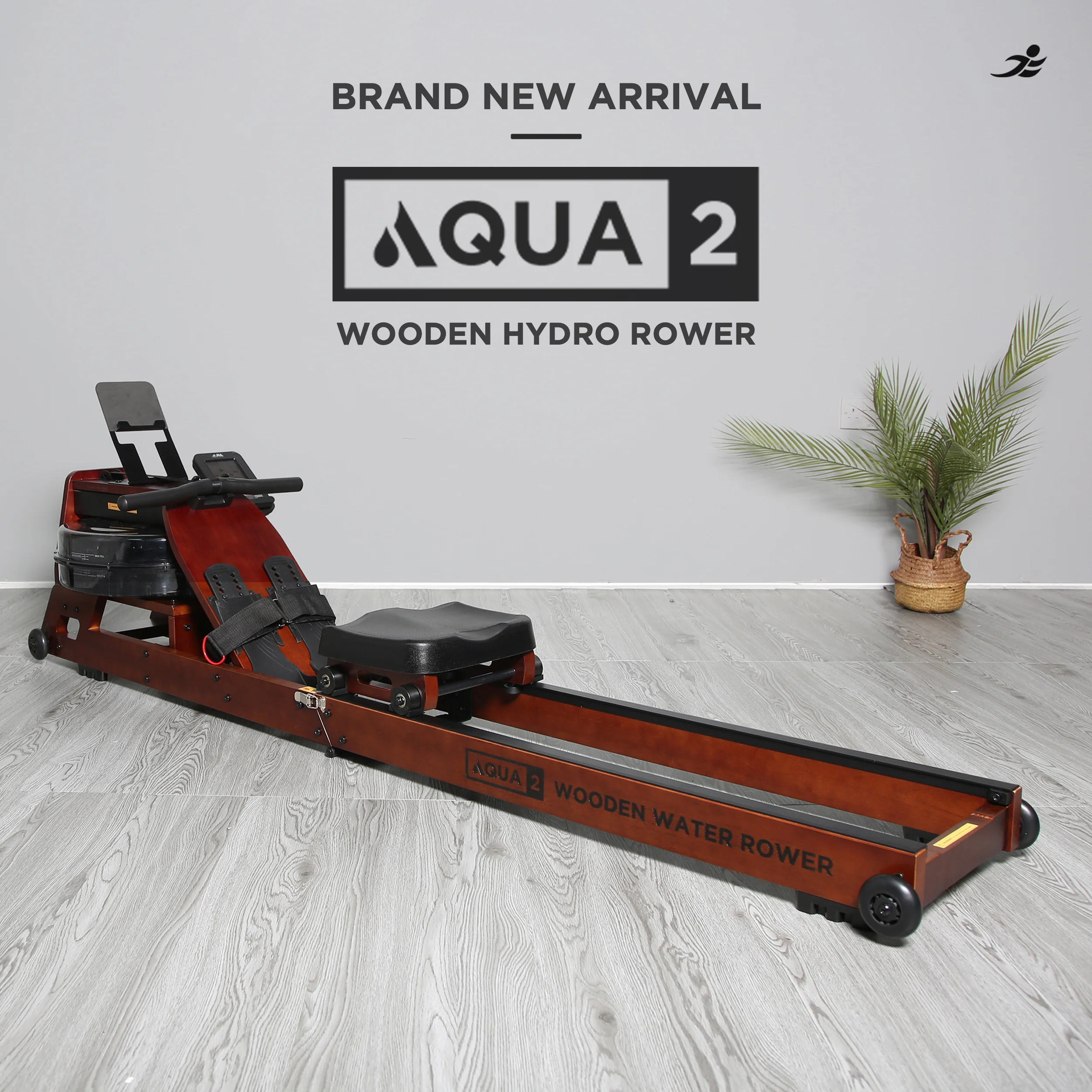 Aqua 2 Foldable Water Resistance Wooden Rowing Machine - Image 12