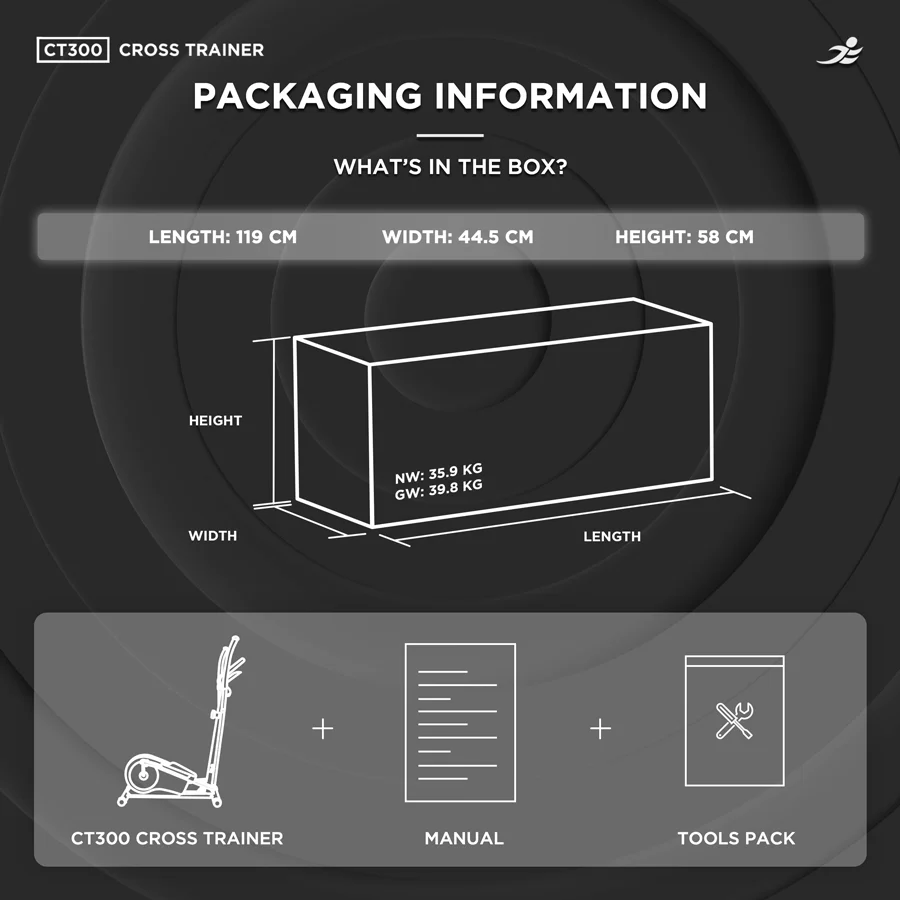 CT300 Cross Trainer Magnetic Resistance Cross Trainer/ Elliptical - Image 10