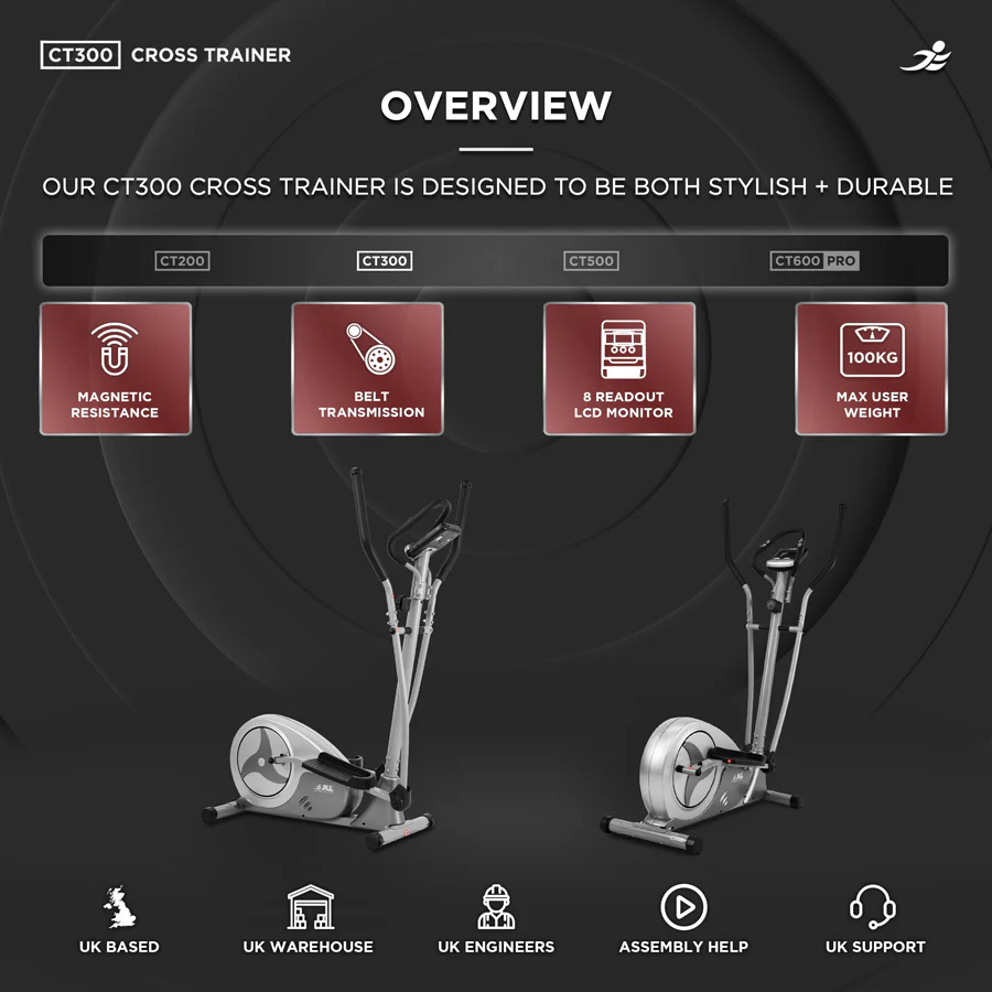 CT300 Cross Trainer Magnetic Resistance Cross Trainer/ Elliptical - Image 3