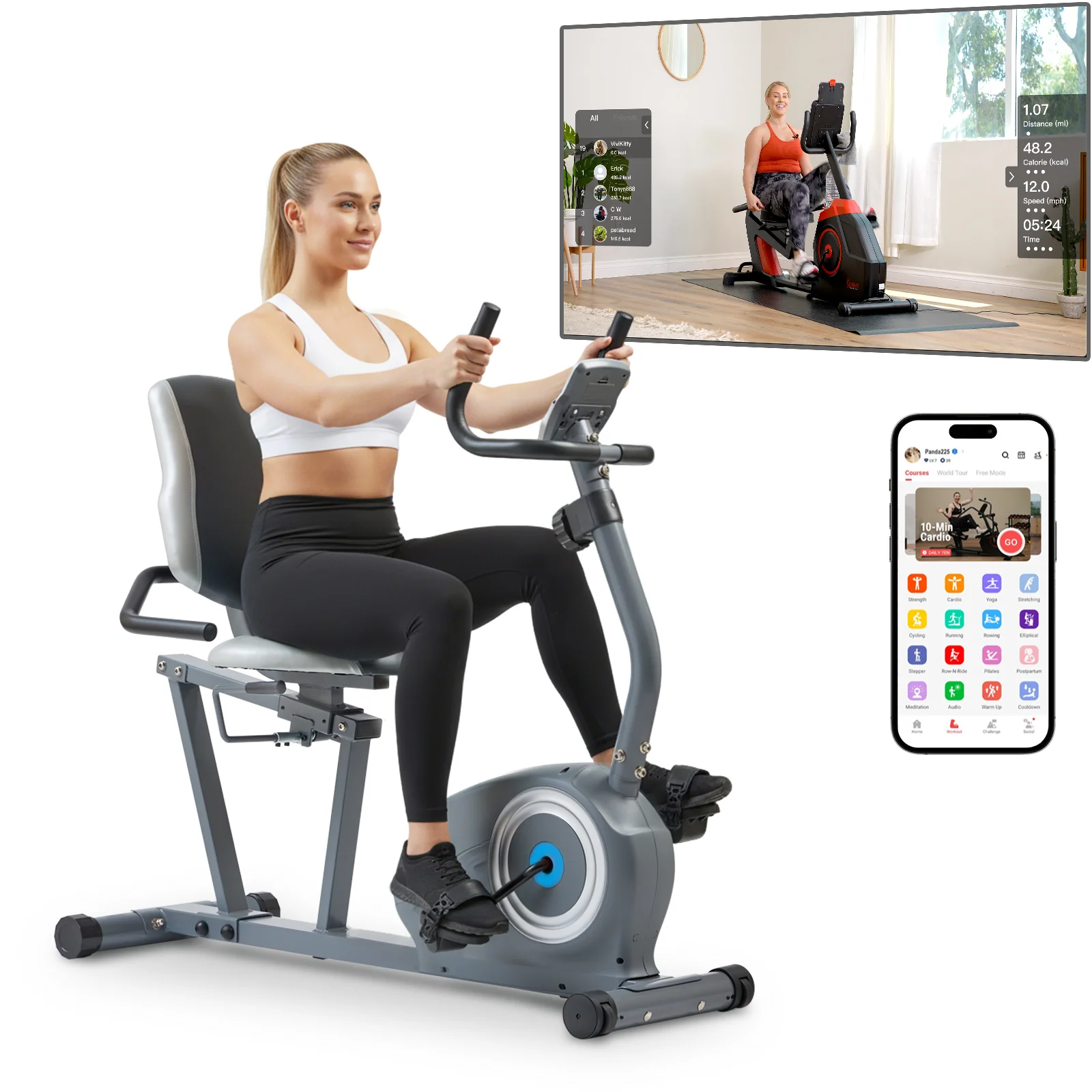 Smart Magnetic Recumbent Bike - Image 3