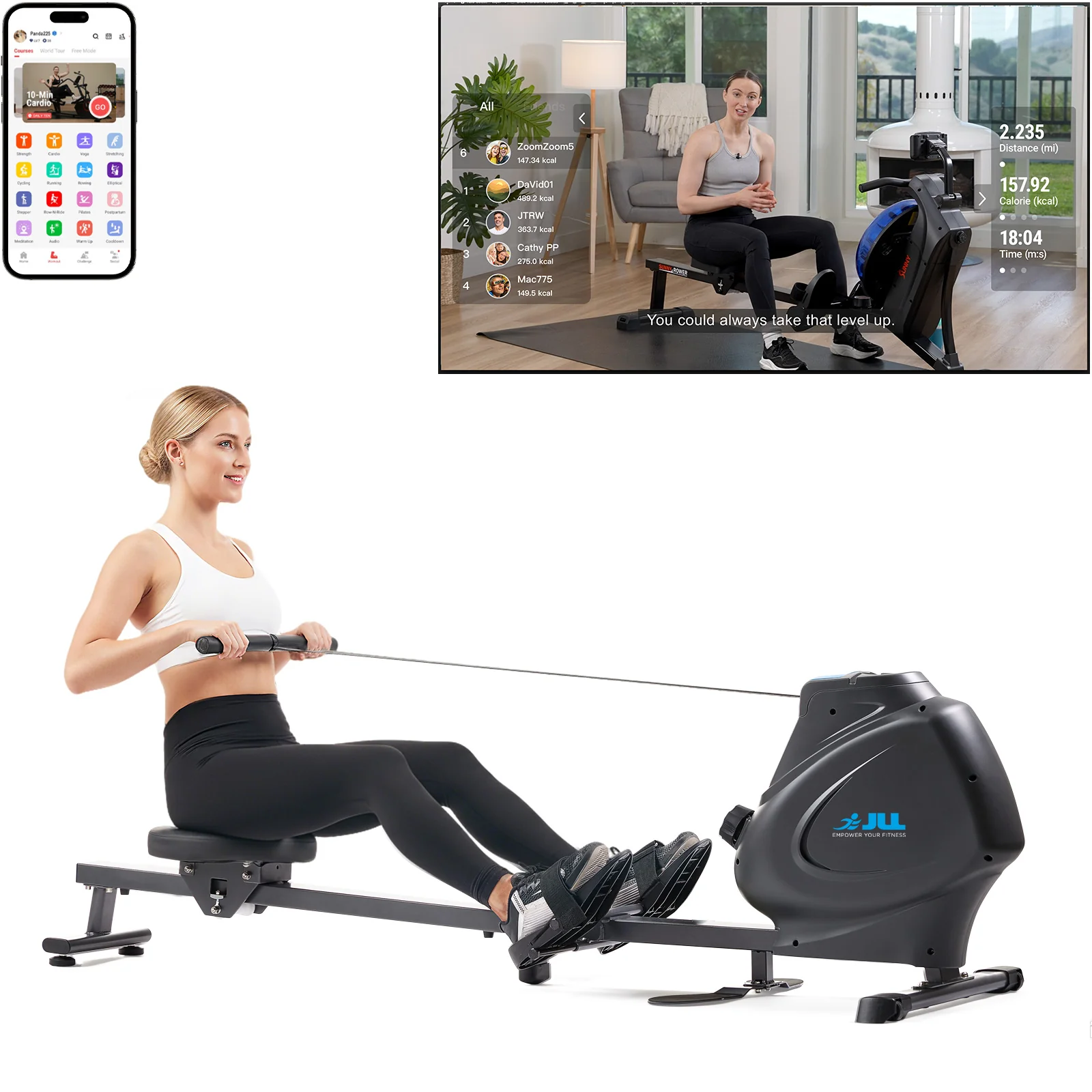 Multi-Function Premium Magnetic Rowing Machine - Image 3