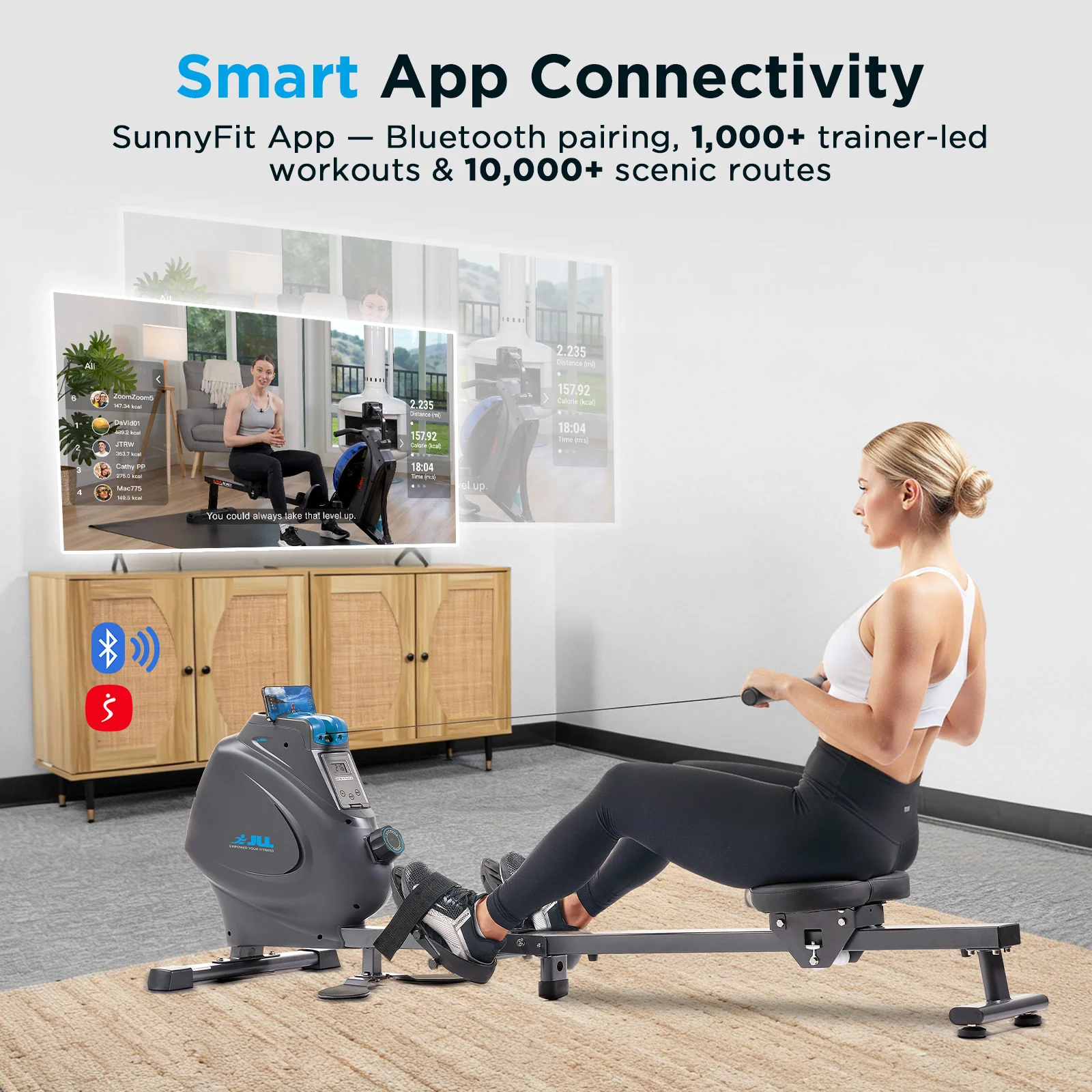 Multi-Function Premium Magnetic Rowing Machine - Image 7