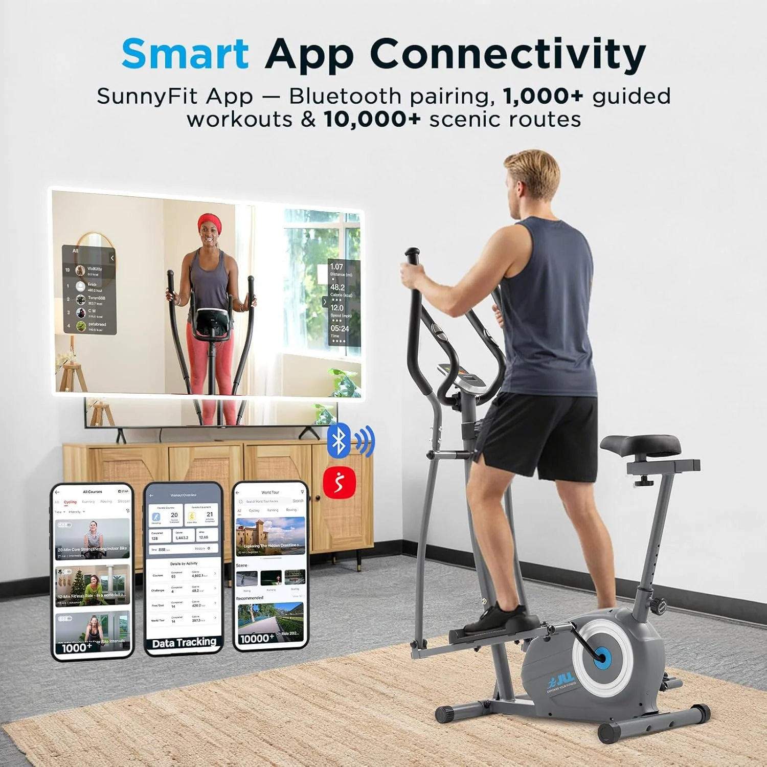 JLL E110 Smart Upright Elliptical & Full-Body Cross Trainer - Image 3