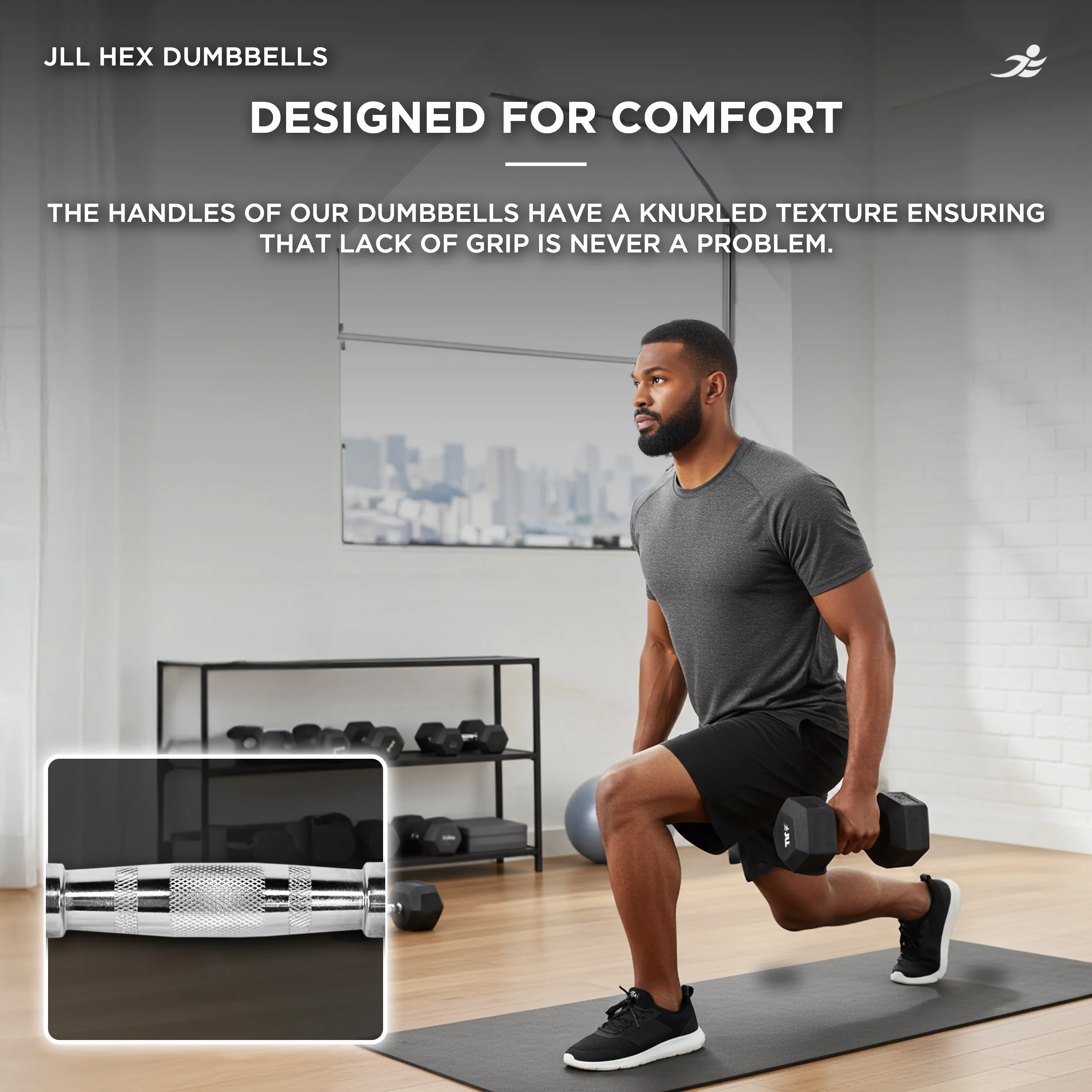 Rubber Hex Dumbbells 4kg - 28kg available. Sold in Pairs - Image 3