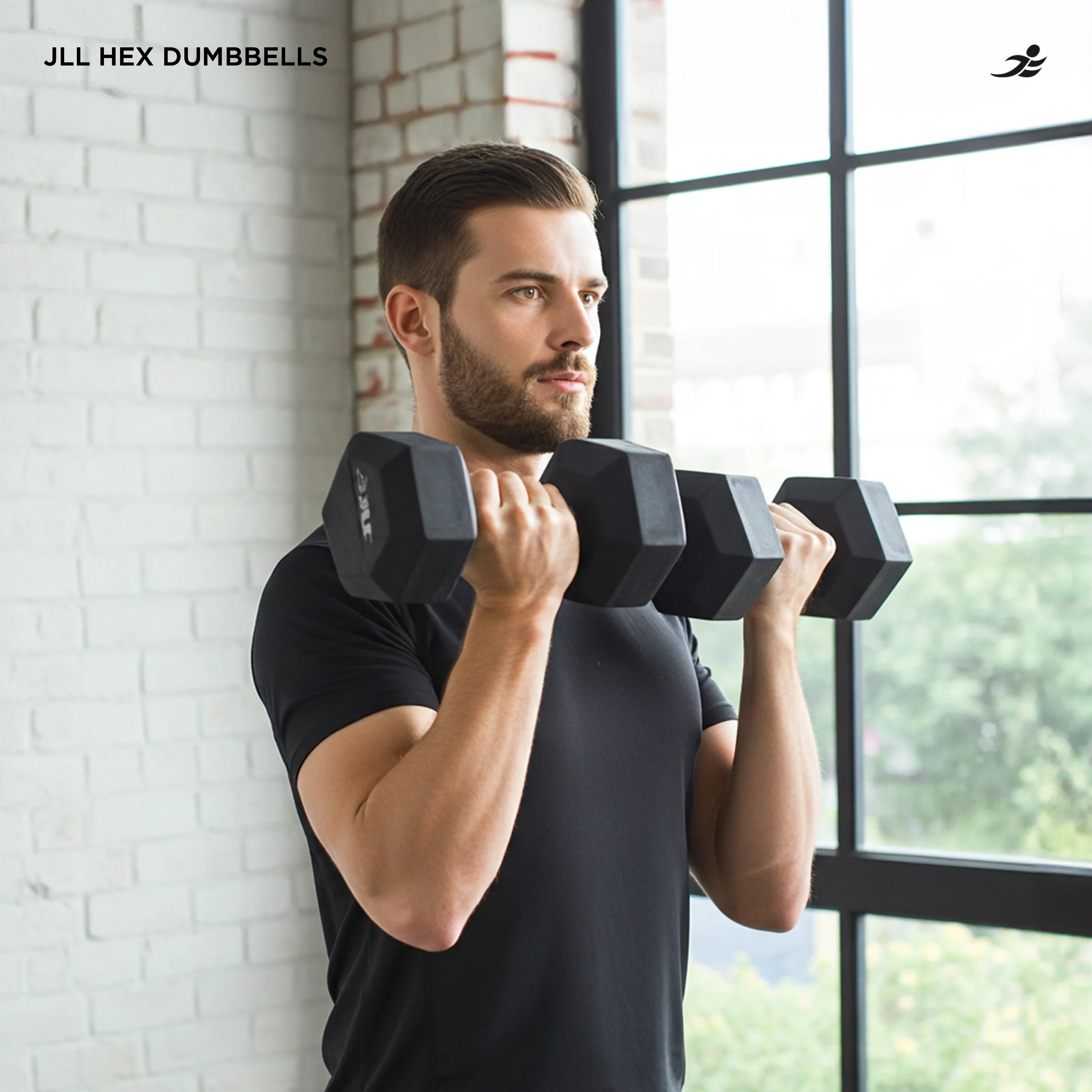 Rubber Hex Dumbbells 4kg - 28kg available. Sold in Pairs - Image 6