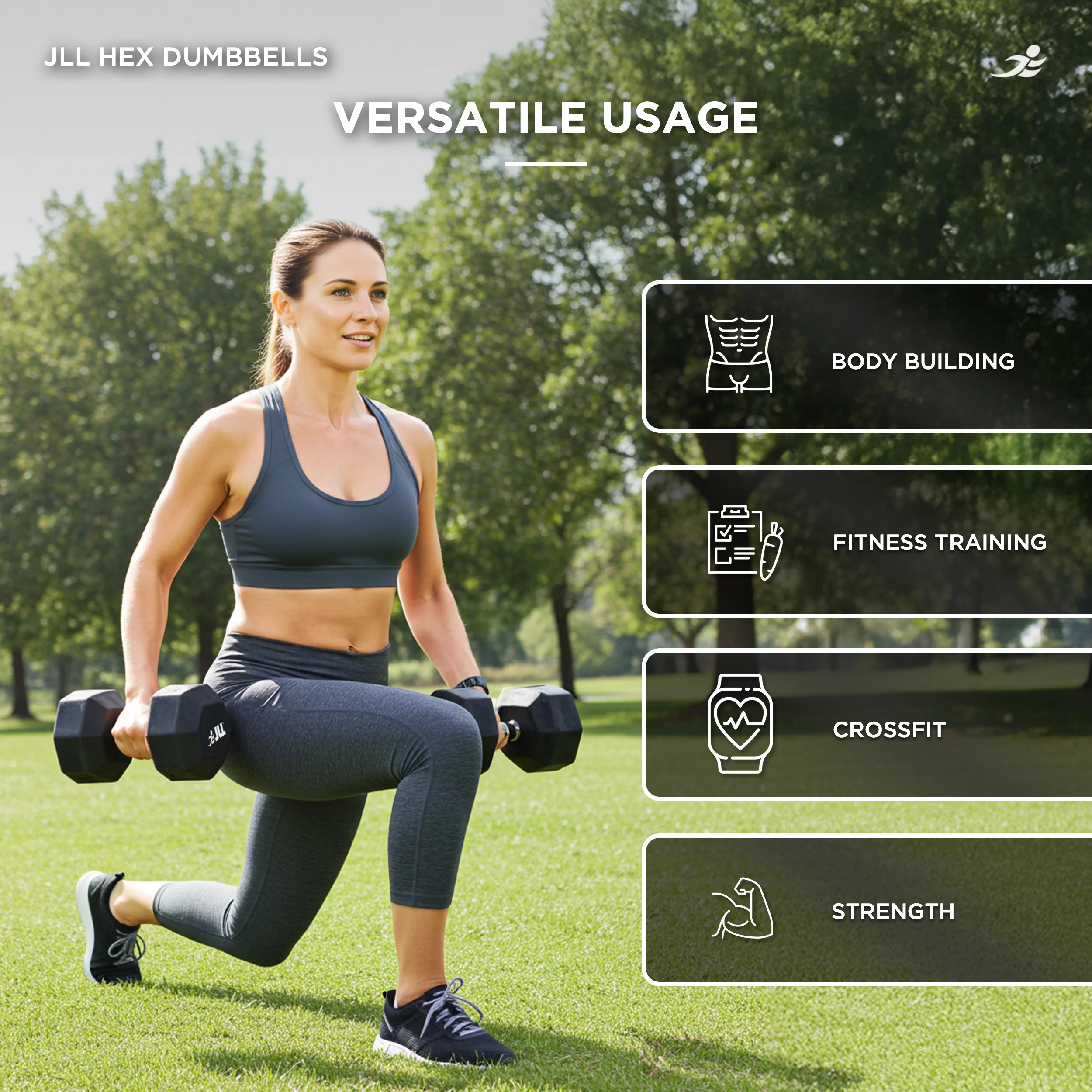 Rubber Hex Dumbbells 4kg - 28kg available. Sold in Pairs - Image 7