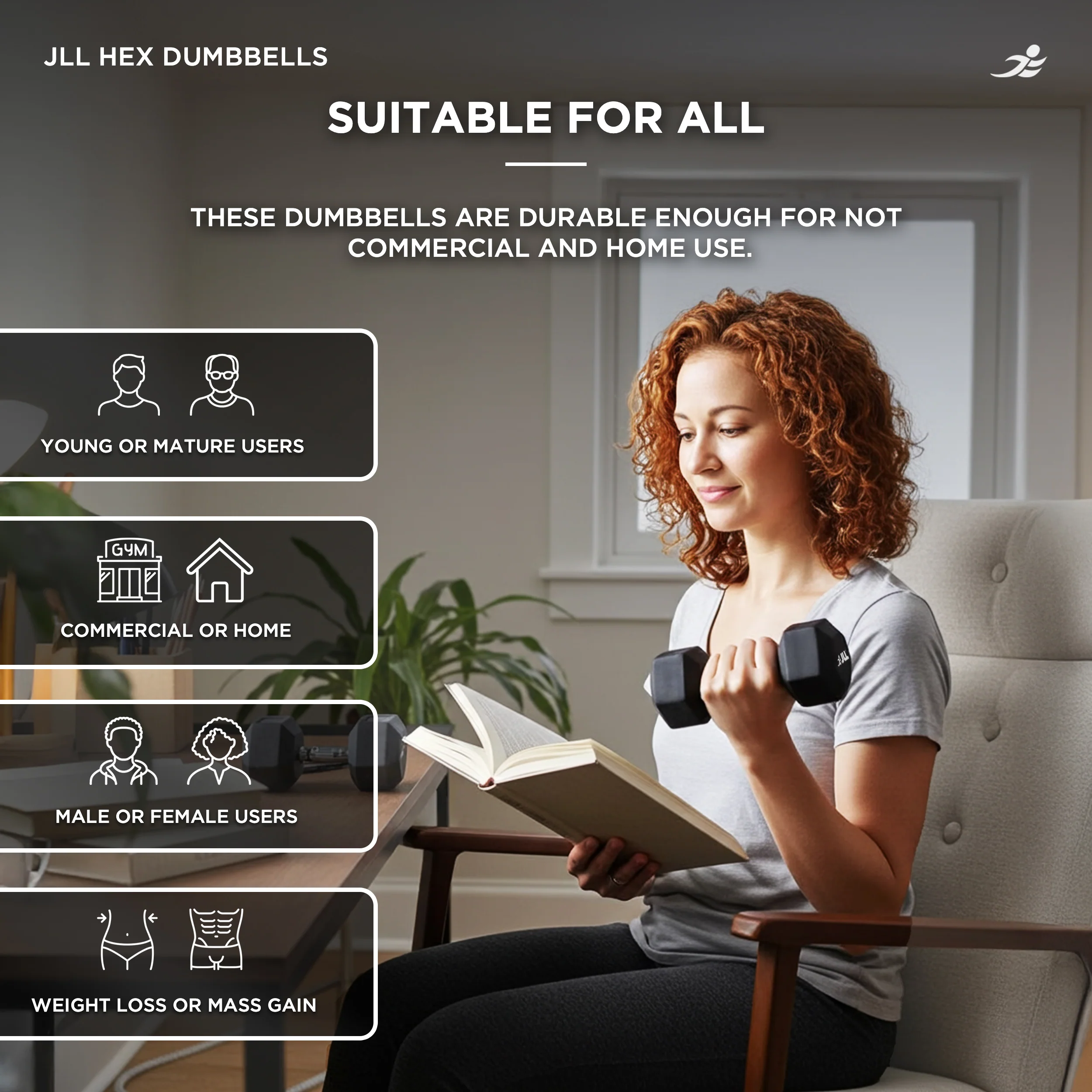 Rubber Hex Dumbbells 4kg - 28kg available. Sold in Pairs - Image 8