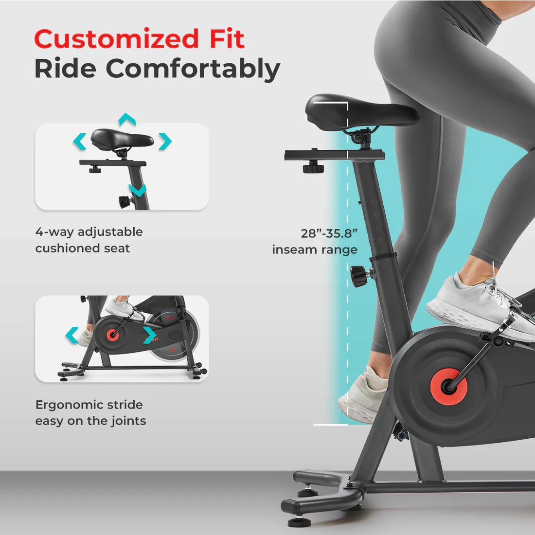 Active 100 Smart Magnetic Cycling Exercise Bike - Image 6