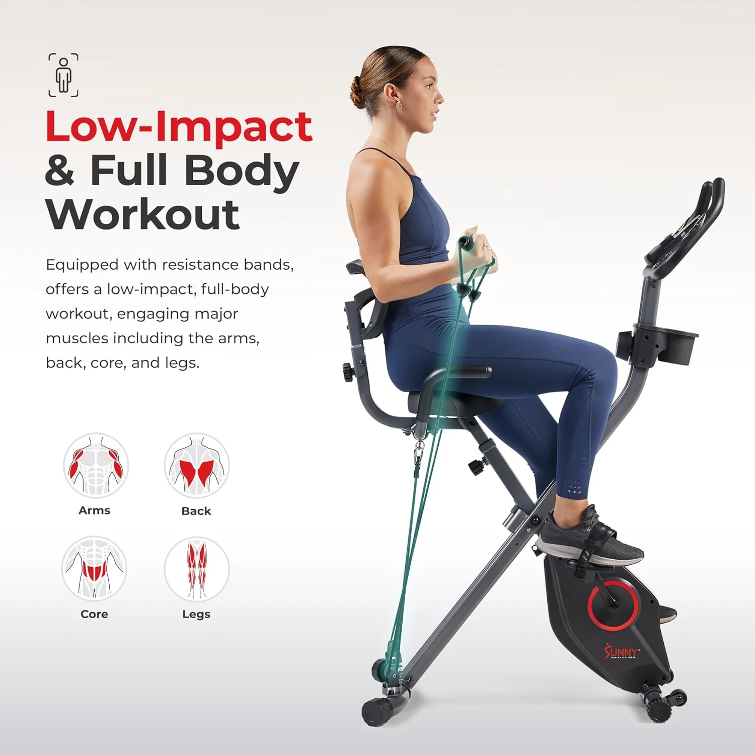 Foldable Magnetic Stationary Exercise X-Bike Pro - Image 4