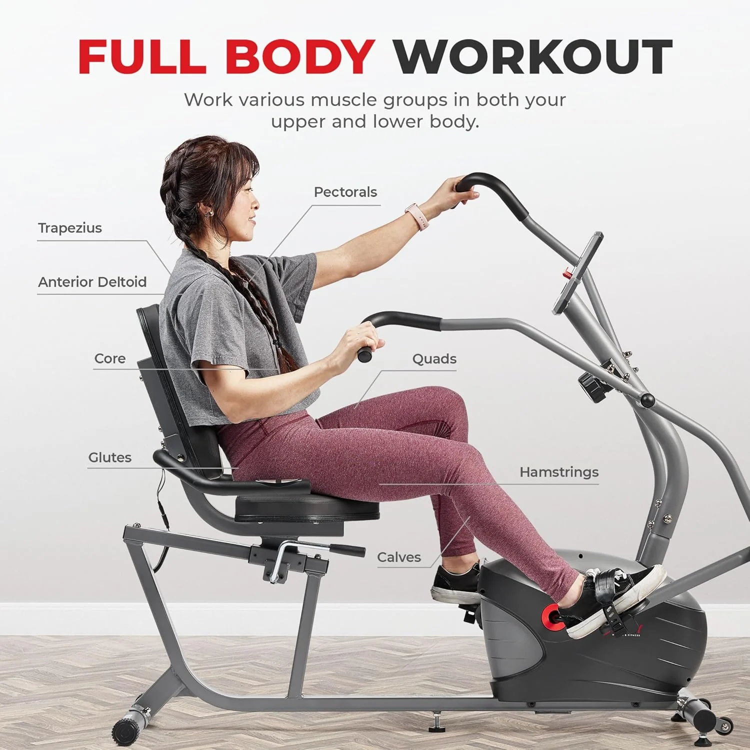 Performance Interactive Recumbent Bike with Arm Exerciser - Image 5