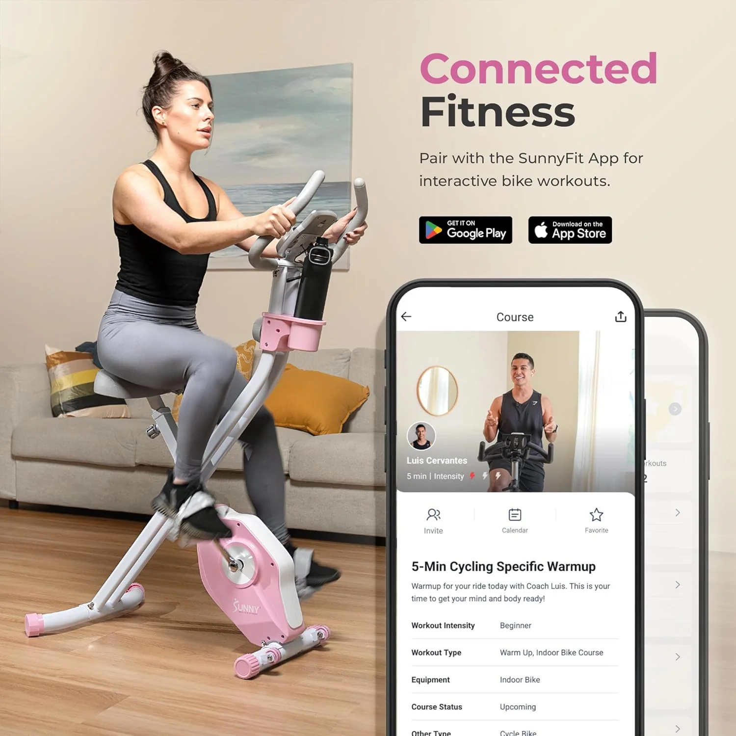 Folding X-Bike, Compact Exercise Bike for Indoor Cycling Workout - Image 6