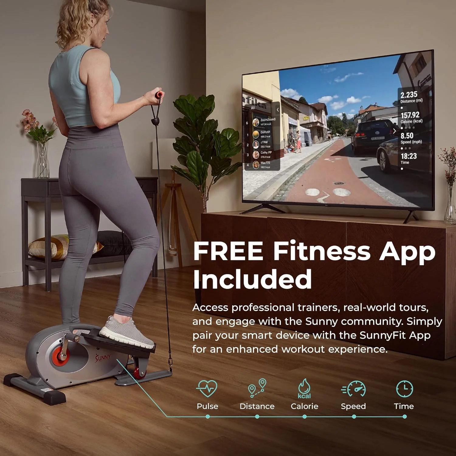 Mini Elliptical w/Resistance Bands - Image 4